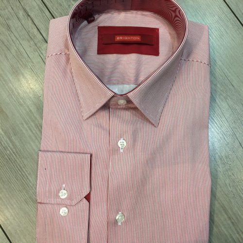 chemise fine rayures rouge 2