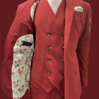 Costume 3 pièces rose poudré chiné - image  on https://gianniferrucci-tlse.fr
